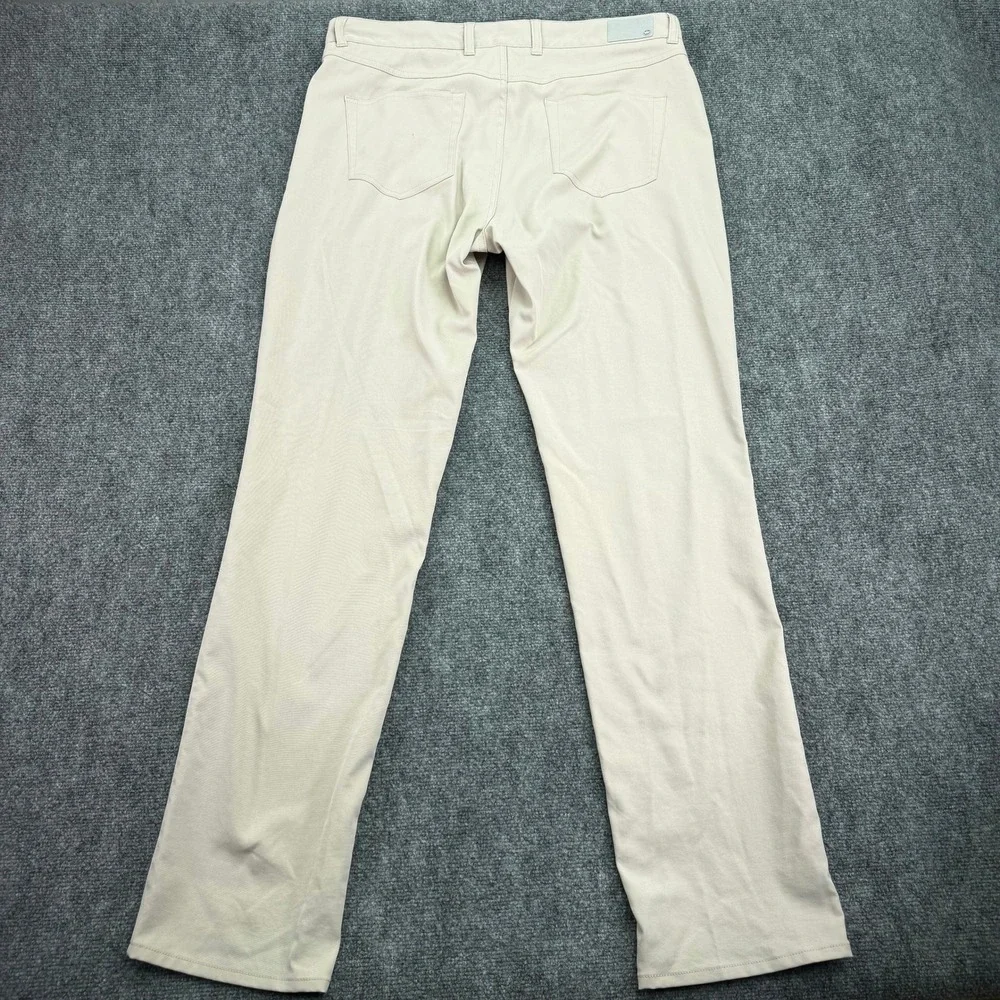 Peter Millar Pants Mens 36 (Fits 37x34) Khaki EB66 5 Pocket Golf Stretch STAINS